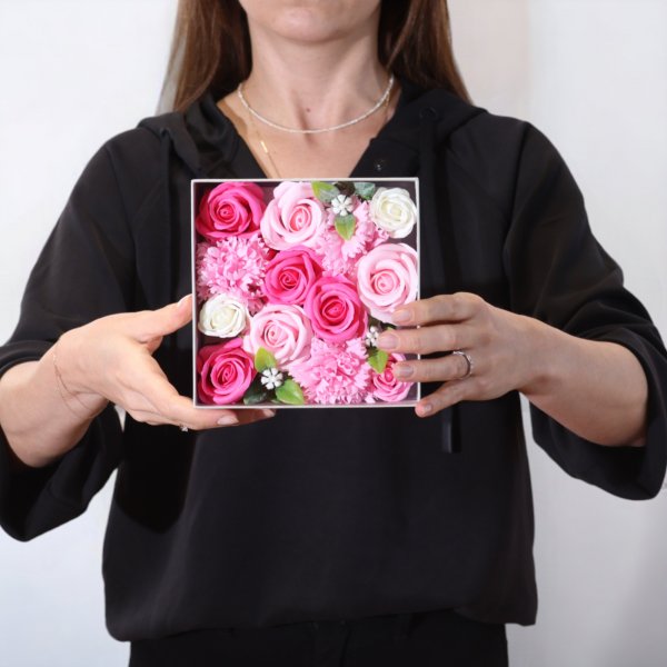 (image for) Square Box - Baby Blessings - Pinks