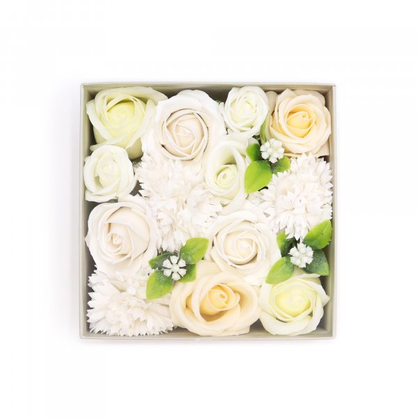 (image for) Square Box - Wedding Blessings - White & Ivory