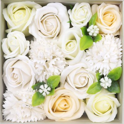 (image for) Square Box - Wedding Blessings - White & Ivory