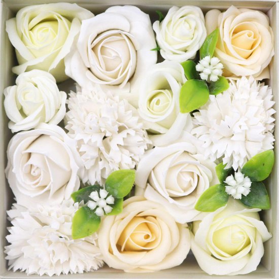 (image for) Square Box - Wedding Blessings - White & Ivory