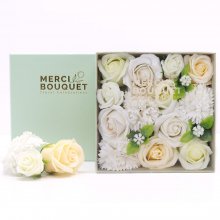 (image for) Square Box - Wedding Blessings - White & Ivory
