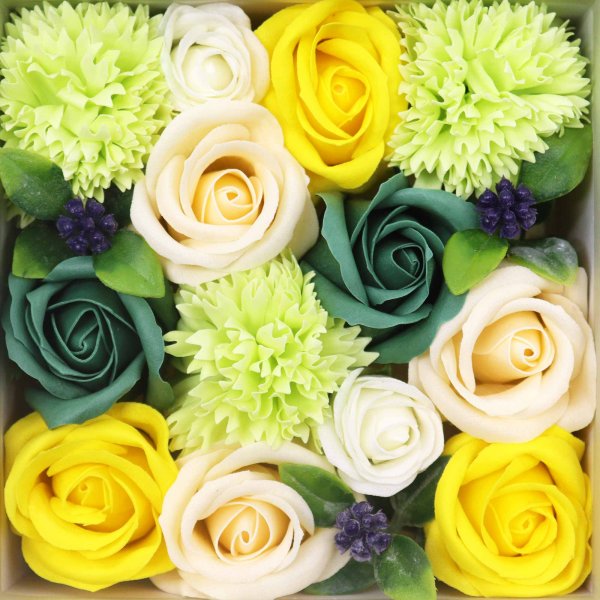 (image for) Square Box - Spring Celibrations - Yellow & Greens