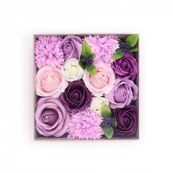 (image for) Square Box - Lavender Rose & Carnation