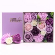 (image for) Square Box - Lavender Rose & Carnation
