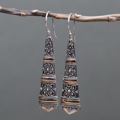 (image for) Silver & Gold Earring - Tribal Drops
