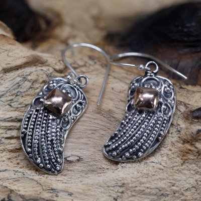 (image for) Silver & Gold Earring - Angel Wings