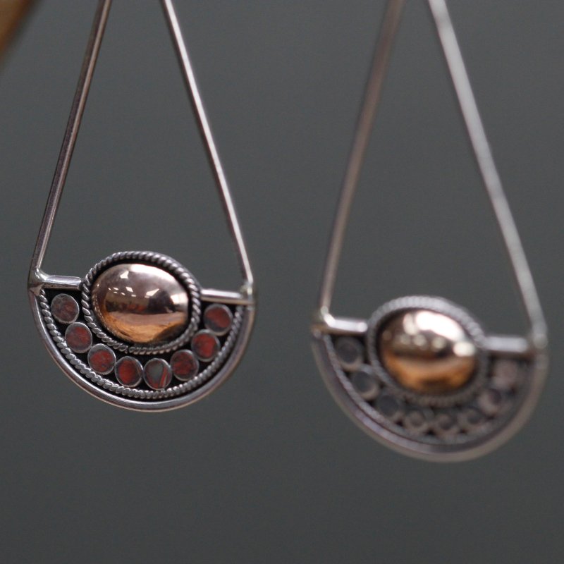 (image for) Silver & Gold Earring - Luna Balance