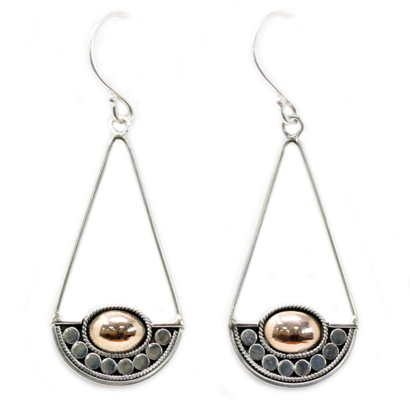 (image for) Silver & Gold Earring - Luna Balance