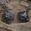 (image for) Silver & Gold Earring - Square Drop