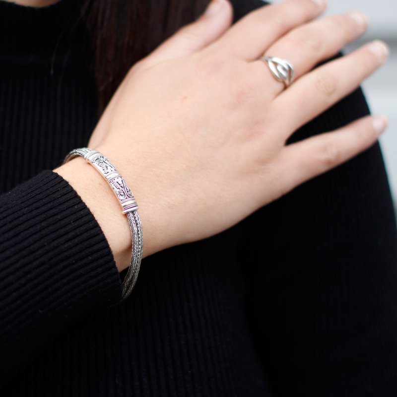 (image for) Silver & Gold Bracelet - Unisex Twin Chain
