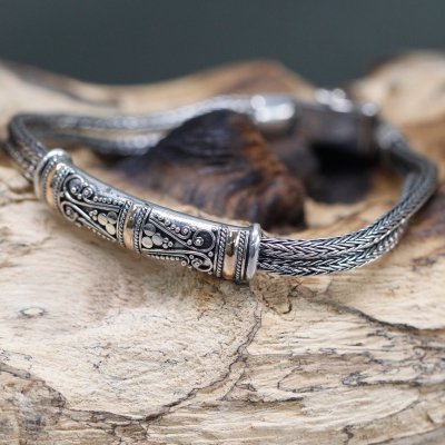 (image for) Silver & Gold Bracelet - Unisex Twin Chain