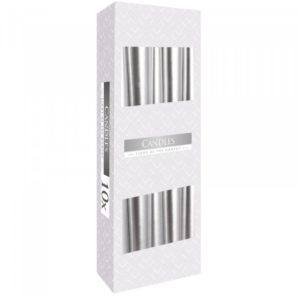 (image for) Taper Candle - Silver Metalic