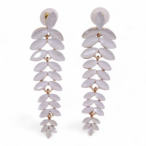 (image for) Pearl - Vintage Glass - Long Drop - Earrings