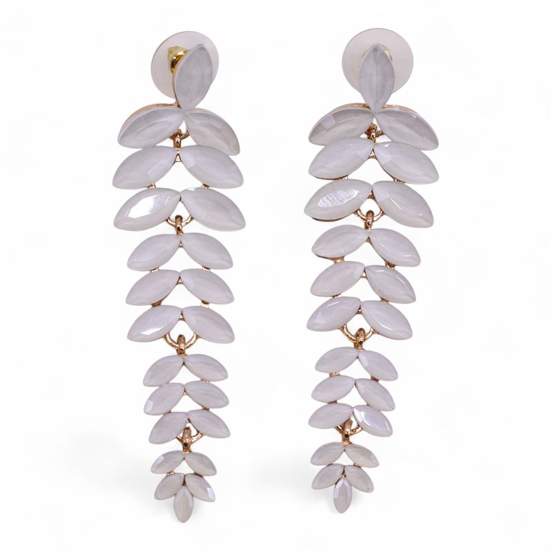 (image for) Pearl - Vintage Glass - Long Drop - Earrings