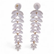 (image for) Pearl - Vintage Glass - Long Drop - Earrings