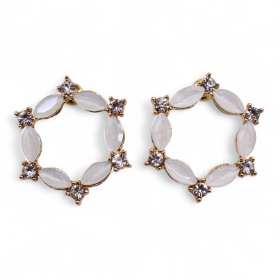 (image for) Pearl - Vintage Glass - Loop - Earrings