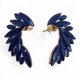 (image for) Royal Blue - Vintage Glass - Angel Wings - Earrings