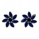 (image for) Royal Blue - Vintage Glass - Flowers - Earrings