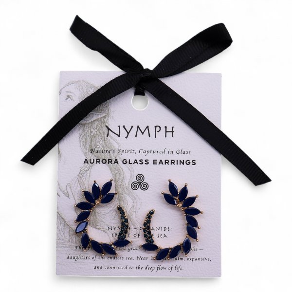 (image for) Royal Blue - Vintage Glass - Loop - Earrings