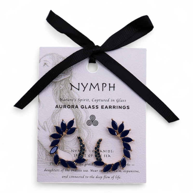(image for) Royal Blue - Vintage Glass - Loop - Earrings