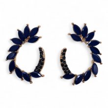 (image for) Royal Blue - Vintage Glass - Loop - Earrings
