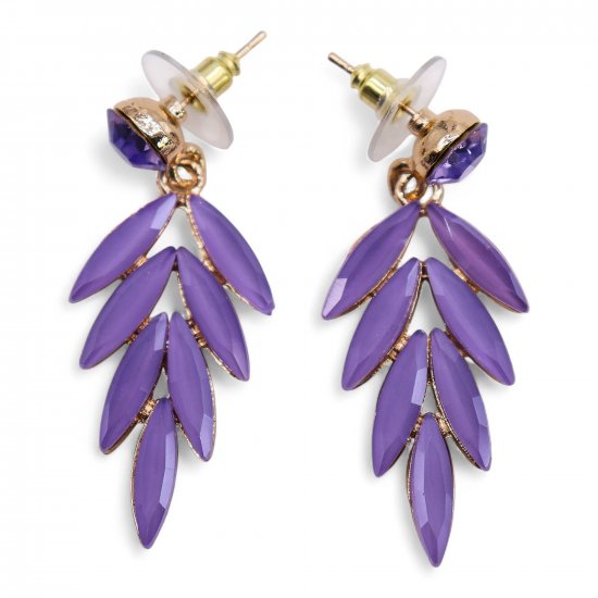 (image for) Lavender - Vintage Glass - Fairies - Earrings