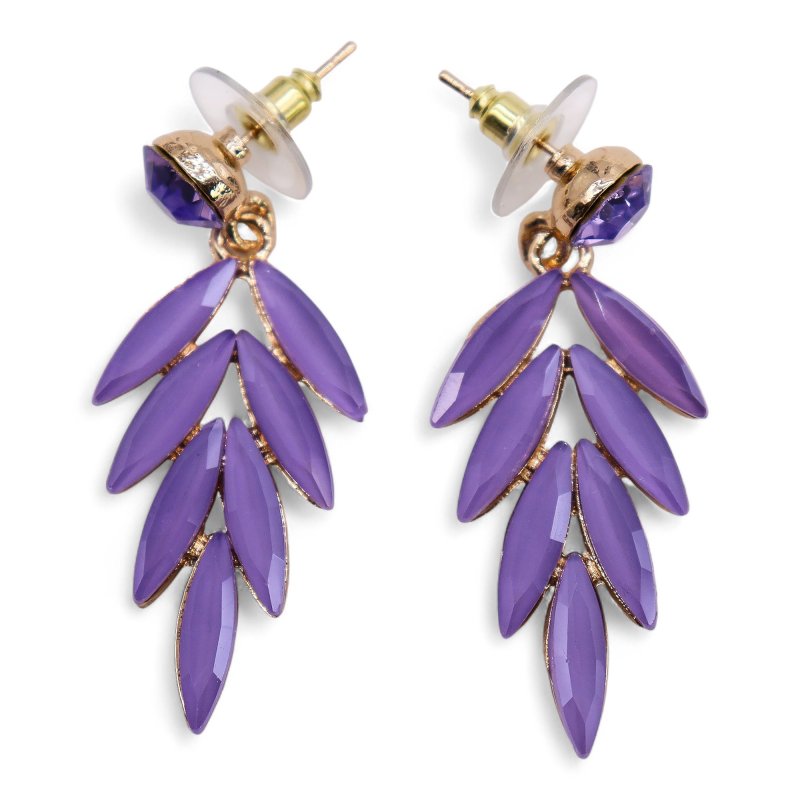 (image for) Lavender - Vintage Glass - Faries - Earrings
