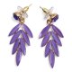 Lavender - Vintage Glass - Faries - Earrings (image for) Lavender - Vintage Glass - Faries - Earrings