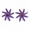 (image for) Lavender - Vintage Glass - Flowers - Earrings