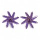 (image for) Lavender - Vintage Glass - Flowers - Earrings