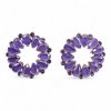 (image for) Lavender - Vintage Glass - Loop - Earrings