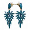(image for) Teal Green - Vintage Glass - Long Drop - Earrings