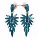 (image for) Teal Green - Vintage Glass - Long Drop - Earrings
