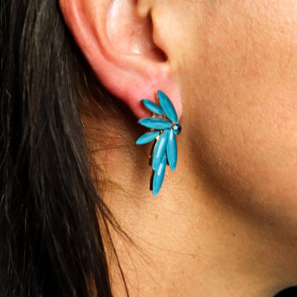 (image for) Teal Green - Vintage Glass - Faries - Earrings