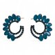 (image for) Teal Green - Vintage Glass - Loop - Earrings