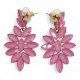 Soft Pink - Vintage Glass - Long Drop - Earrings (image for) Soft Pink - Vintage Glass - Long Drop - Earrings