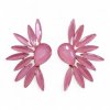 (image for) Soft Pink - Vintage Glass - Angel Wings - Earrings
