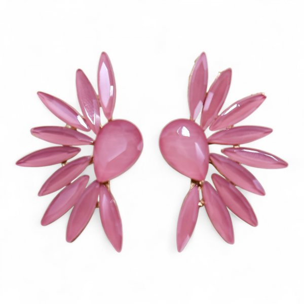 (image for) Soft Pink - Vintage Glass - Angel Wings - Earrings
