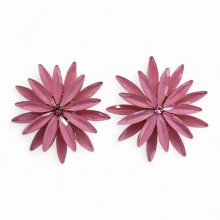 (image for) Soft Pink - Vintage Glass - Flowers - Earrings