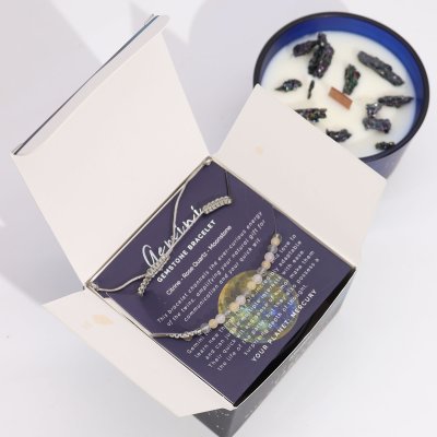 (image for) Zodiac Crystal Candle with Gemstone Bracelet - Gemini
