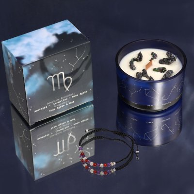 (image for) Zodiac Crystal Candle with Gemstone Bracelet - Virgo