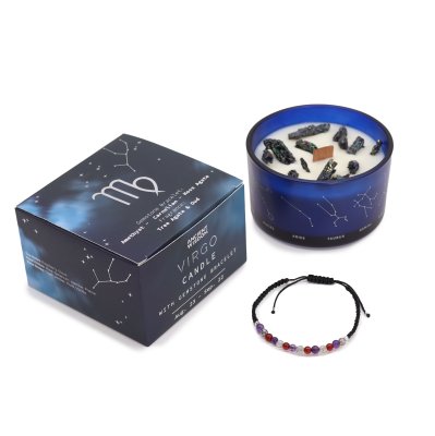 (image for) Zodiac Crystal Candle with Gemstone Bracelet - Virgo