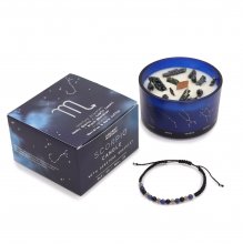 (image for) Zodiac Crystal Candle with Gemstone Bracelet - Scorpio
