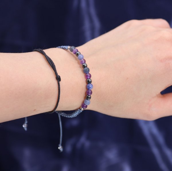 (image for) Zodiac Crystal Candle with Gemstone Bracelet - Sagittarius