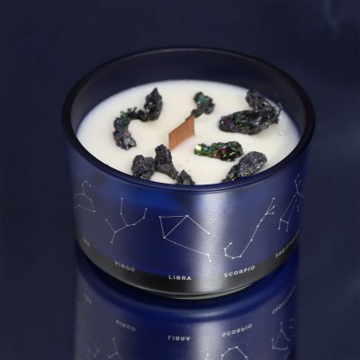 (image for) Zodiac Crystal Candle with Gemstone Bracelet - Capricorn