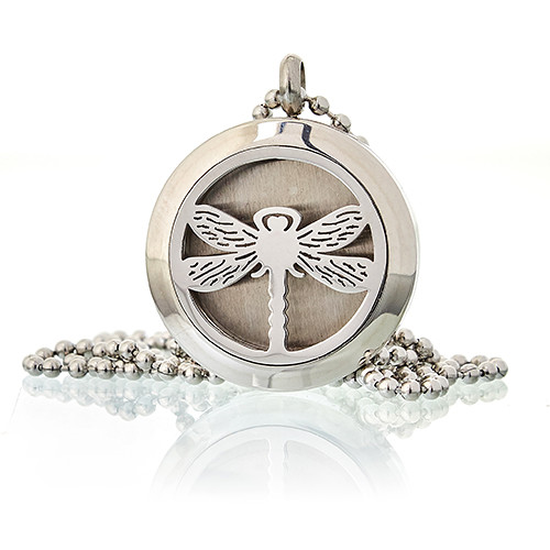 (image for) Aromatherapy Diffuser Necklace - Dragonfly 25mm