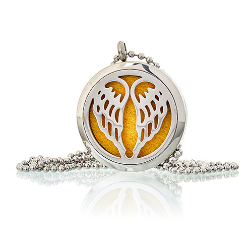 (image for) Aromatherapy Diffuser Necklace - Angel Wings 30mm