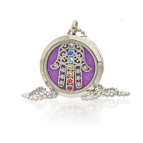 (image for) Aromatherapy Jewellery Necklace - Hamsa Chakra - 30mm