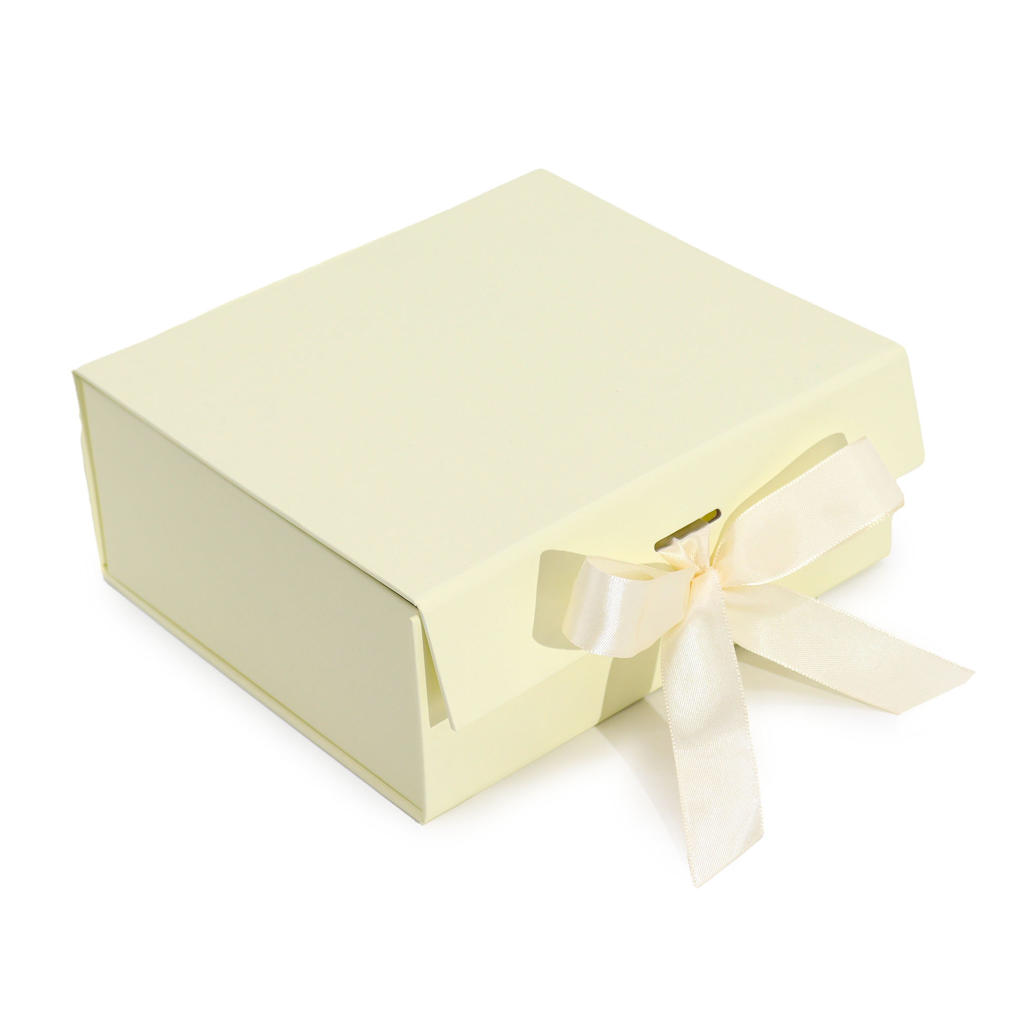(image for) Flat Pack Gift Box - Medium Square (20x18.2x8cm) - Ivory
