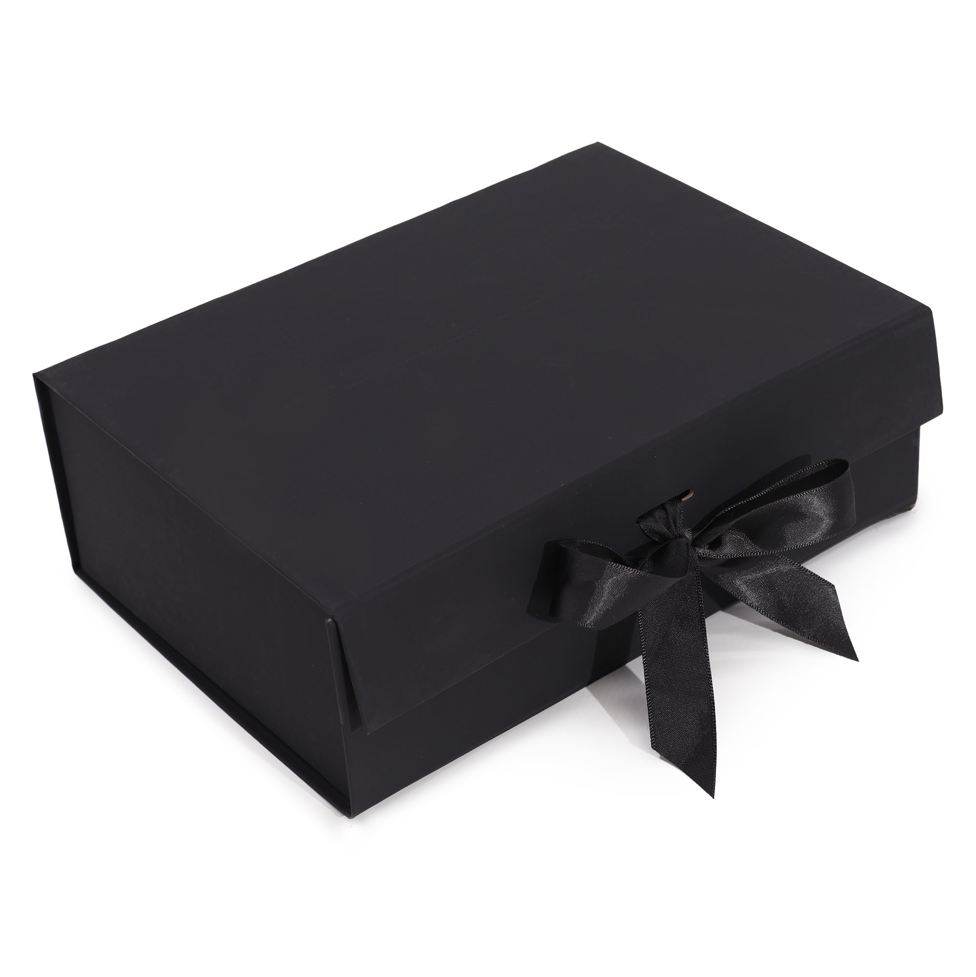 (image for) Flat Pack Gift Box - Large (28.2x20.2x9.2cm) - Black